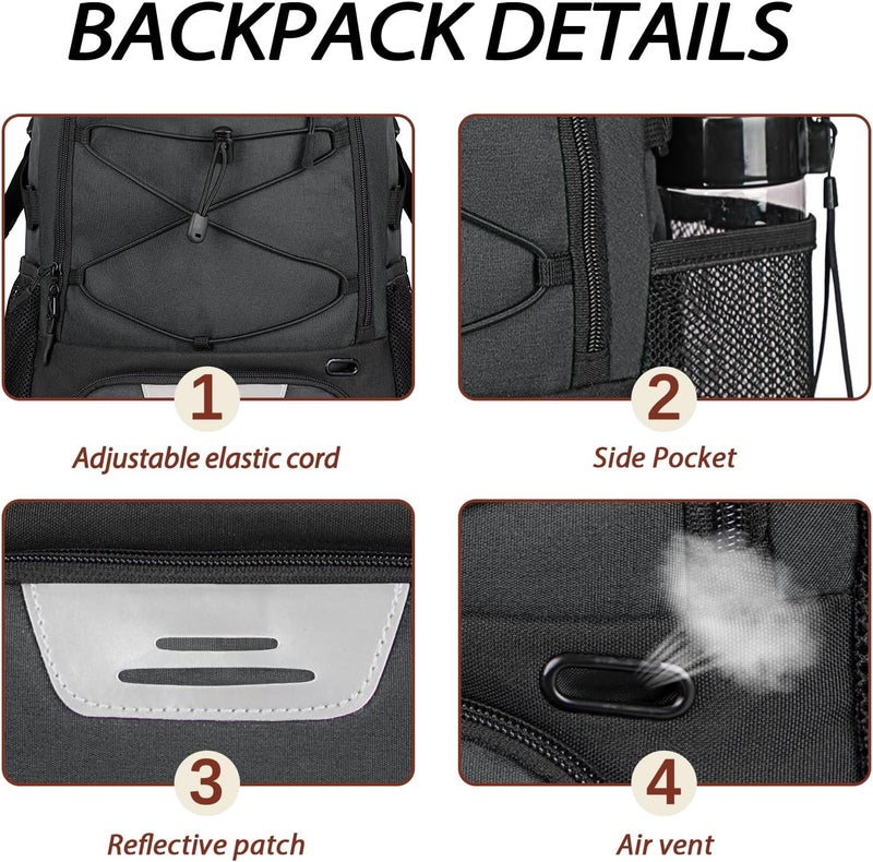 LARIPOP Basketball Bag,Basketball Backpack with Shoe Compartment and Ball Holder,Sport Bags for Soccer,Volleyball,Gym,Travel - Image 4